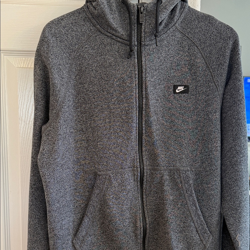 Nike Men's Charcoal Zip-Up Sweater